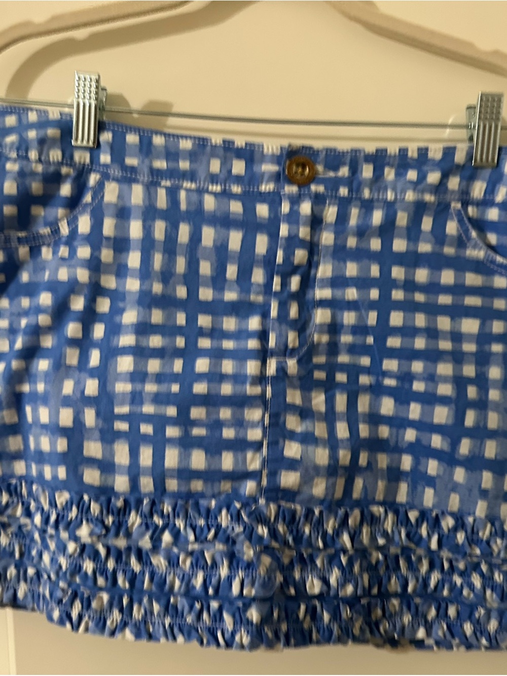 Lilly Pulitzer Blue and White Mini Skirt